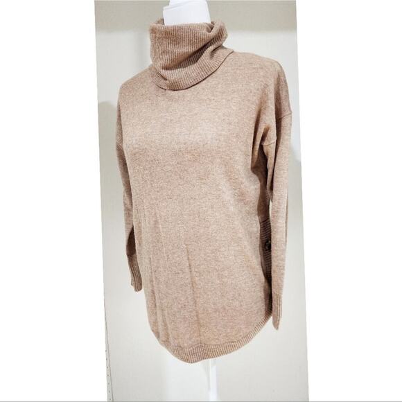 Nwtg Madewell Crestland Side-Button Turtleneck Tunic Sweater Size Xs - Picture 3 of 8